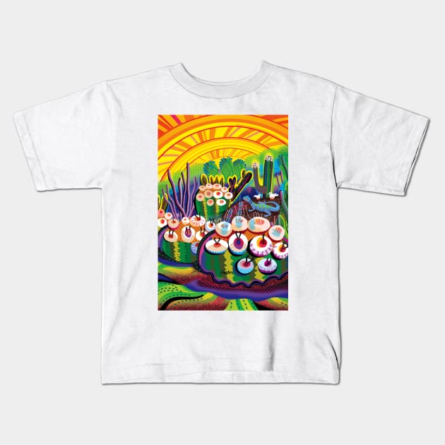 Desert Moss Garden Kids T-Shirt by charker